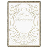 Anniversary Scroll 1 Year Blanket