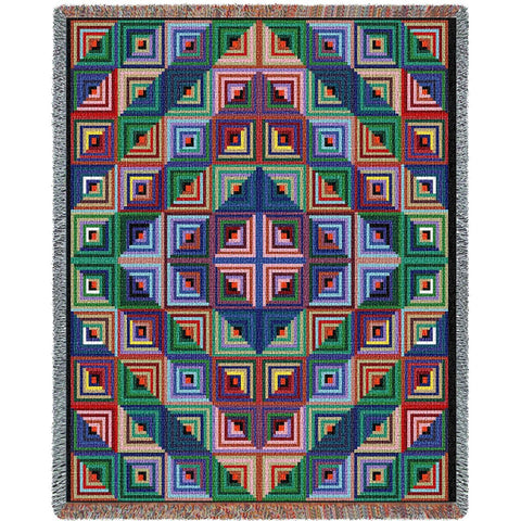 Log Cabin Quilt Blanket