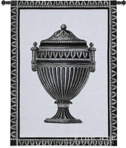 Empire Urn II Noir Wall Tapestry
