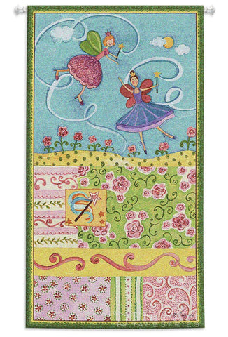 Patchwork Fairy II Wall Tapestry
