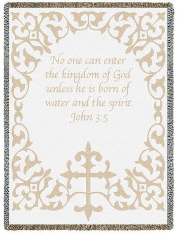 Baby Cross With Scripture Mini Blanket