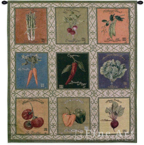 Vintage Veggies Tapestry Wall Tapestry