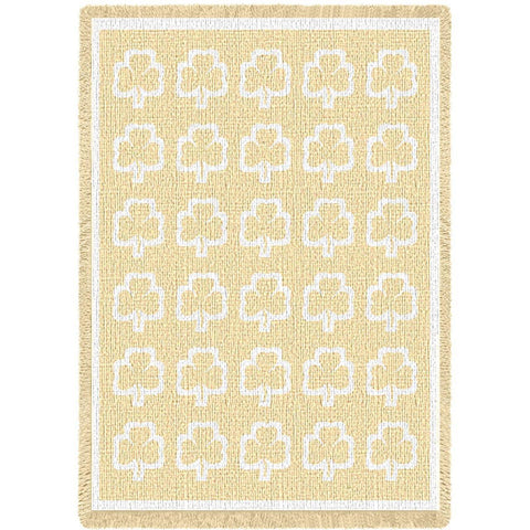 Shamrock White Natural Small Blanket