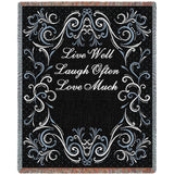 Life Scroll Licorice Blanket