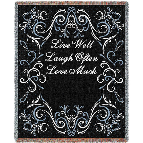 Life Scroll Licorice Blanket