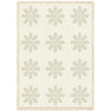 Flowers Natural Mini Blanket