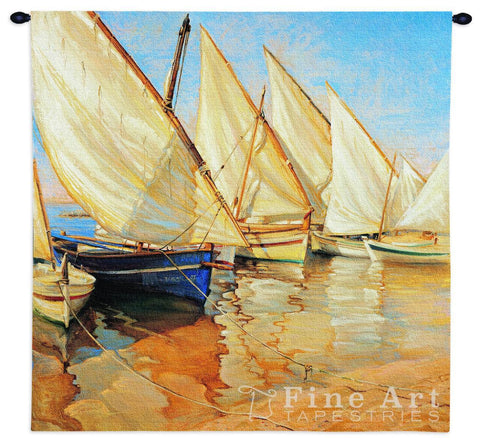 White Sails I Small Wall Tapestry