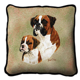 Boxer with Puppy Pillow