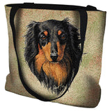 Long-haired Dachshund Black and Tan Tote Bag
