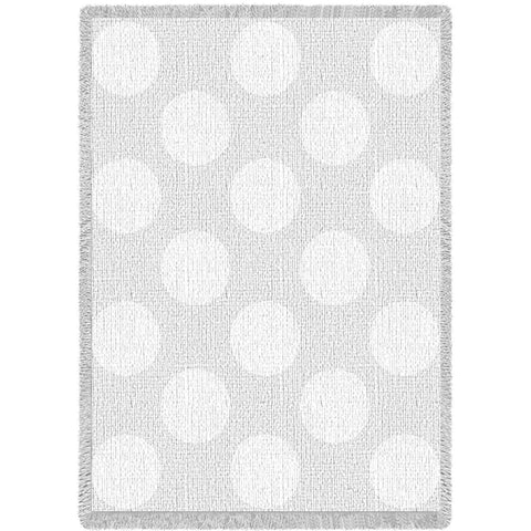 Polka Dots White Small Blanket