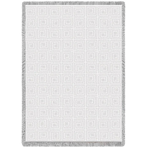 Maze White Natural Mini Blanket