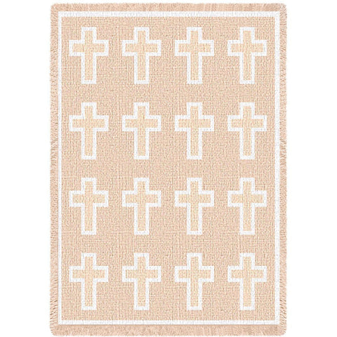 Cross Natural Mini Blanket