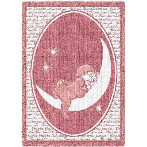 Twinkle Twinkle Little Star Pink Small Blanket