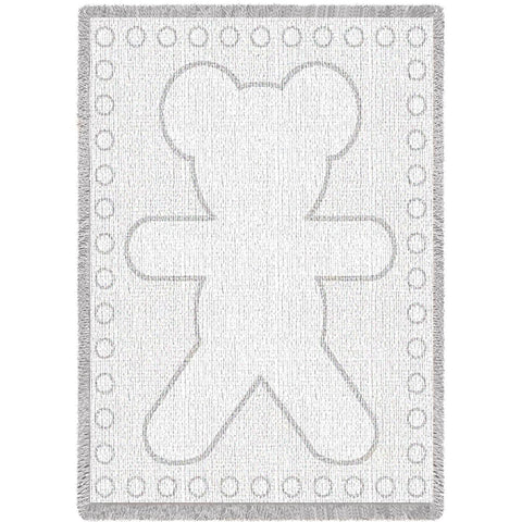 Big Teddy White Natural Small Blanket