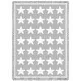 Stars White Natural Mini Blanket