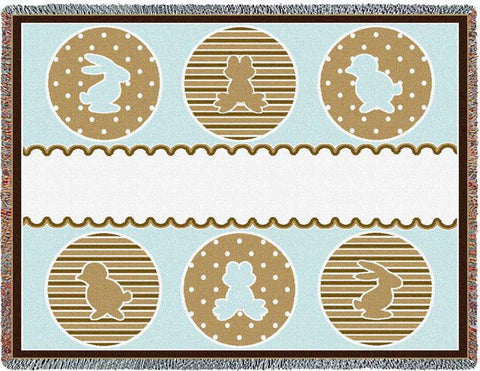 Animal Friends Blue Blanket