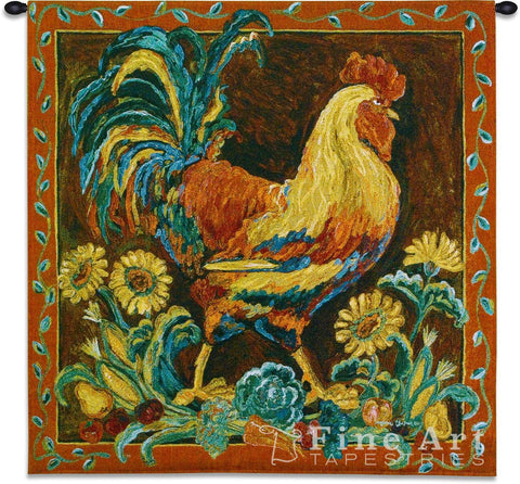 Rooster Rustic Wall Tapestry