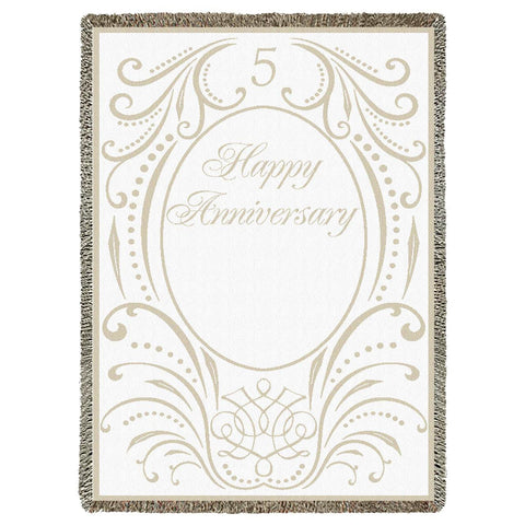 Anniversary Scroll 5 Years Blanket