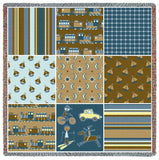 Abstract Damask Wine Wall Tapestry