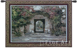 Flowered Doorway Wall Tapestry