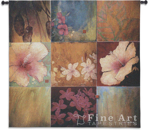 Tropical Nine Patch II Small Wall Tapestry