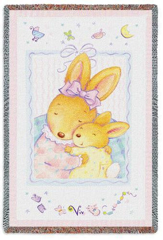 Baby Bunny Hugs Mini Blanket
