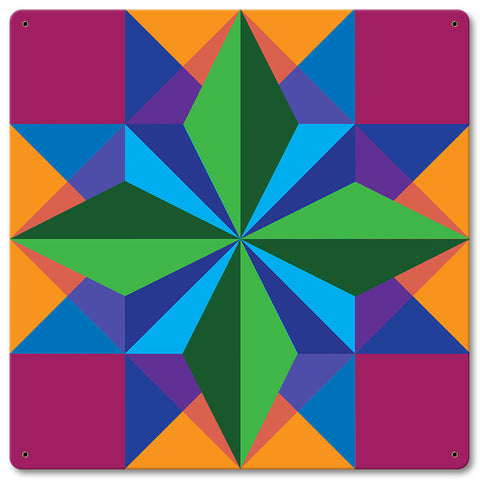 Six Square Design 1 Metal Sign