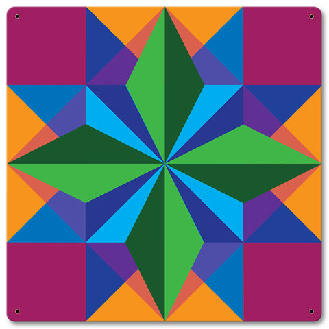 Six Square Design 1 Metal Sign