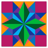 Six Square Design 1 UV Coated Metal Sign