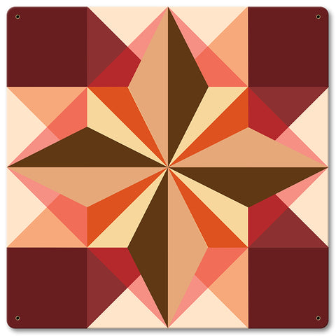 Six Square Design 3 Metal Sign