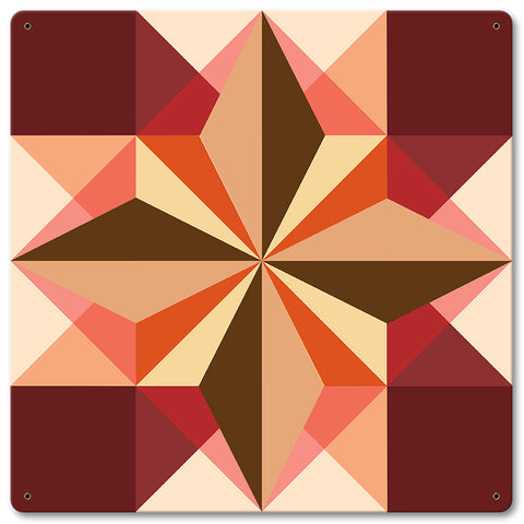 Six Square Design 3 Metal Sign