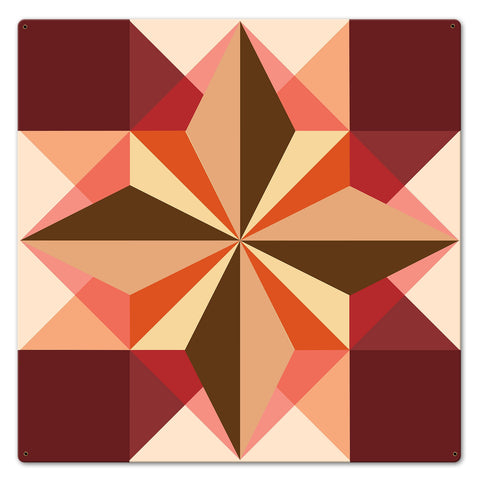 Six Square Design 3 Metal Sign