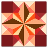 Six Square Design 3 UV Coated Metal Sign