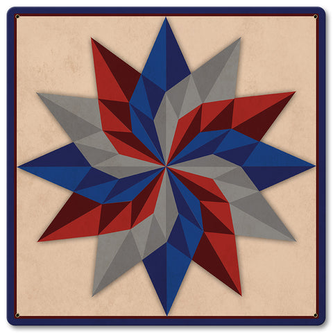 Starburst Design Metal Sign