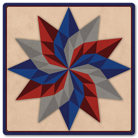 Starburst Design Metal Sign