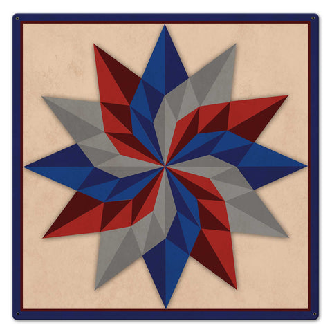 Starburst Design Metal Sign