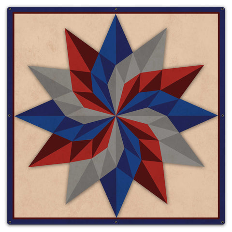 Starburst Design Metal Sign