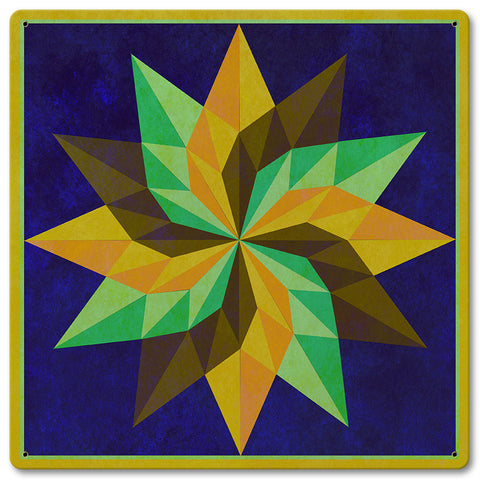 Starburst Design 2 Metal Sign