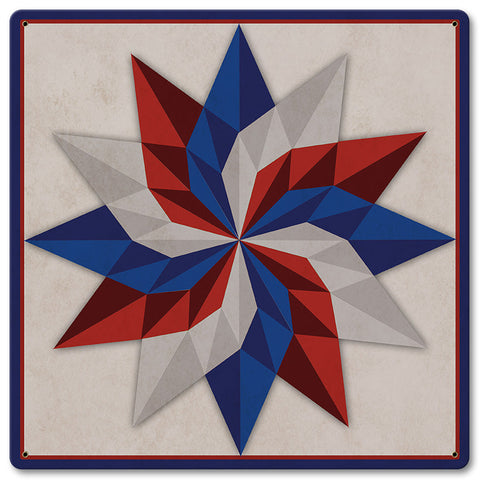 Starburst Design 4 Metal Sign