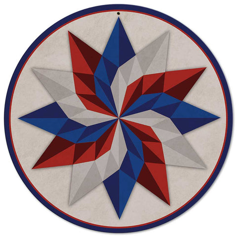 Starburst Design 4 Metal Sign