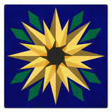 Sunflower Blue Bkgd Metal Sign