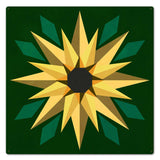 Sunflower Green Bkgd Metal Sign