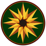 Sunflower Green Metal Sign