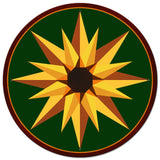 Sunflower Green Metal Sign