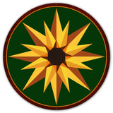 Sunflower Green Metal Sign