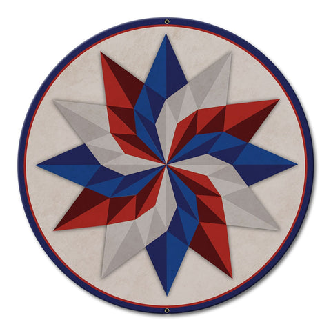 Starburst Design 4 Metal Sign