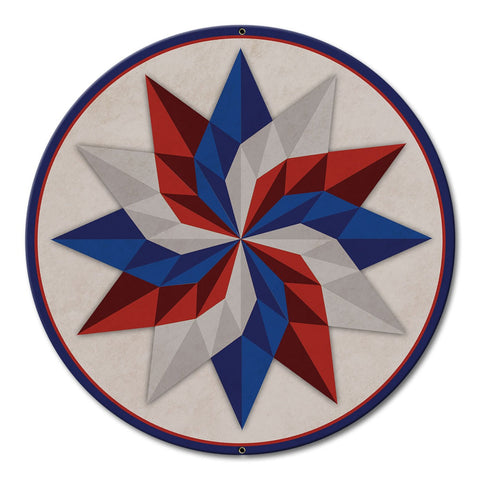 Starburst Design 4 Metal Sign