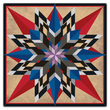 16 Point Star Red Blue Metal Sign