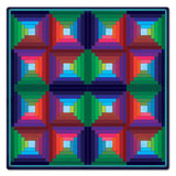 LOG CABIN QUILT 1 Metal Sign