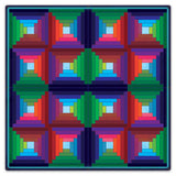 Log Cabin Quilt 1 Metal Sign